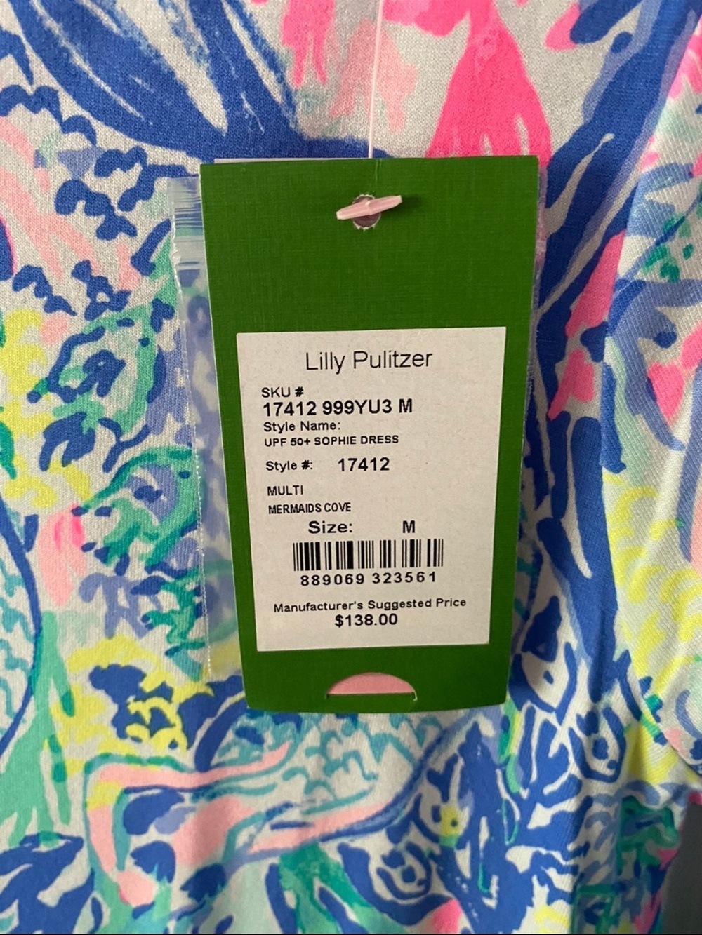 Lilly Pulitzer Multicolor Floral Sophie Dress - Blue, Pink & Green mermaids cove
